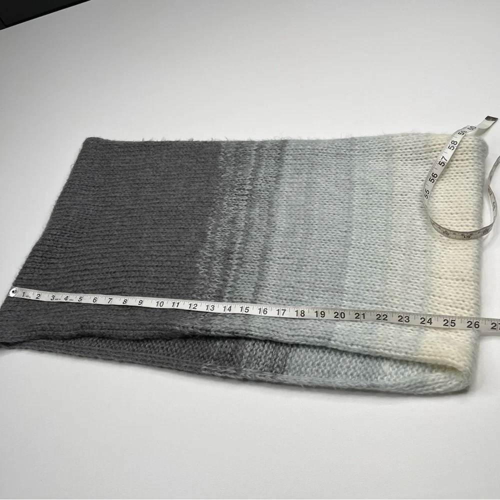 Wooden Ships Infinity Scarf Mohair Wool Grey Soft Comfy Gorp Winter Outdoor